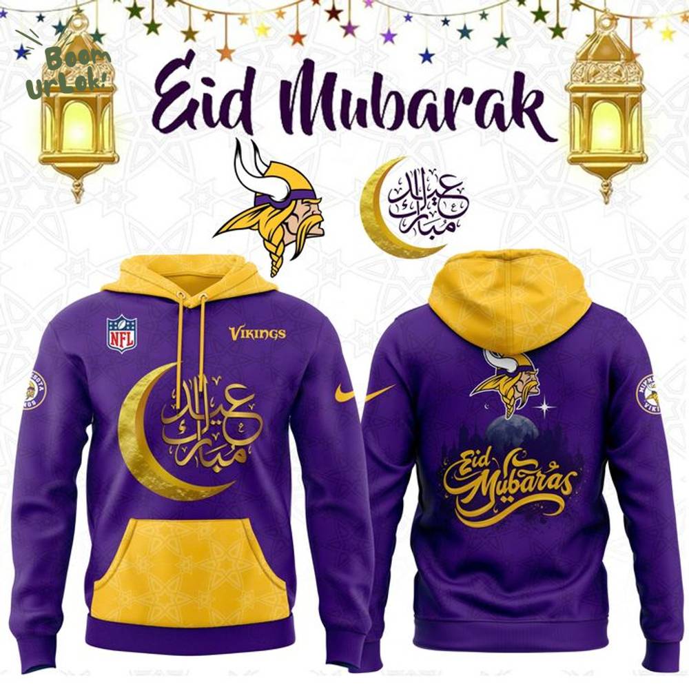Minnesota Vikings x 2025 Eid Mubarak Limited Hoodie Minnesota Vikings x 2025 Eid Mubarak Limited Hoodie