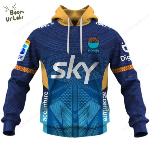 Moana Pasifika Super Rugby Jersey Style Hoodie