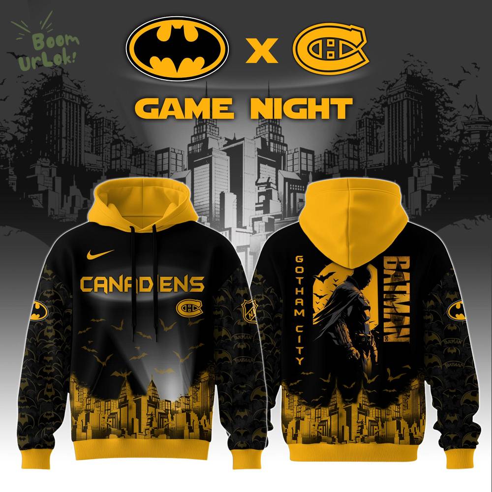 Montreal Canadiens x DC Batman Game Night Special Edition Hoodie Montreal Canadiens x DC Batman Game Night Special Edition Hoodie