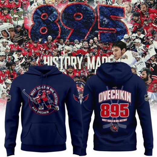 New Alexander Ovechkin Washington Capitals NHL All-Time Leading Goal Scorer Cross Sticks Hoodie