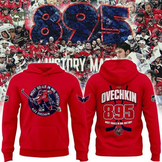 New Alexander Ovechkin Washington Capitals NHL All-Time Leading Goal Scorer Cross Sticks Red Hoodie Limited Edition