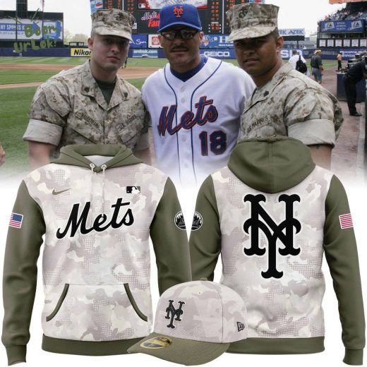New Beige/Olive 2025 Armed Forces Day New York Mets Hoodie