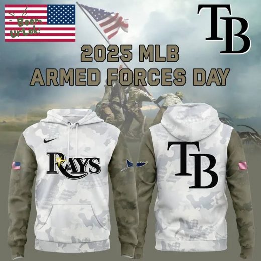 New Tampa Bay Rays Armed Forces Day MLB Hoodie 2025