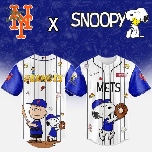 New York Mets MLB “75th Anniversary of Peanuts” Snoopy Special Edition Jersey 2025