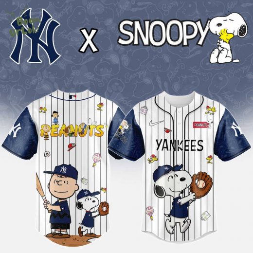 New York Yankees MLB “75th Anniversary of Peanuts” Snoopy Special Edition Jersey 2025