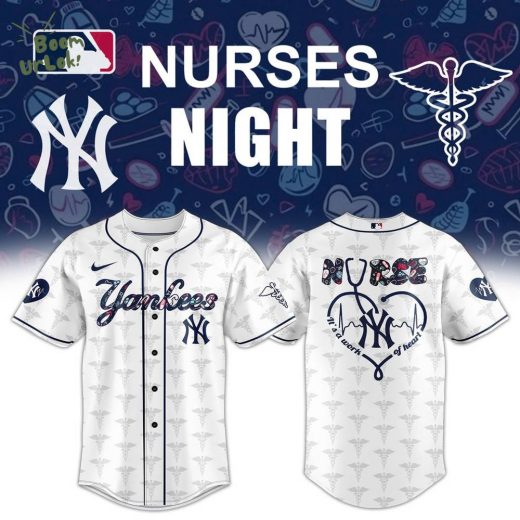New York Yankees NURSES Night White Baseball Jersey