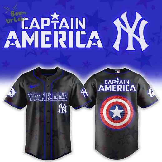 New York Yankees x Captain America Avengers Combo Baseball Jersey