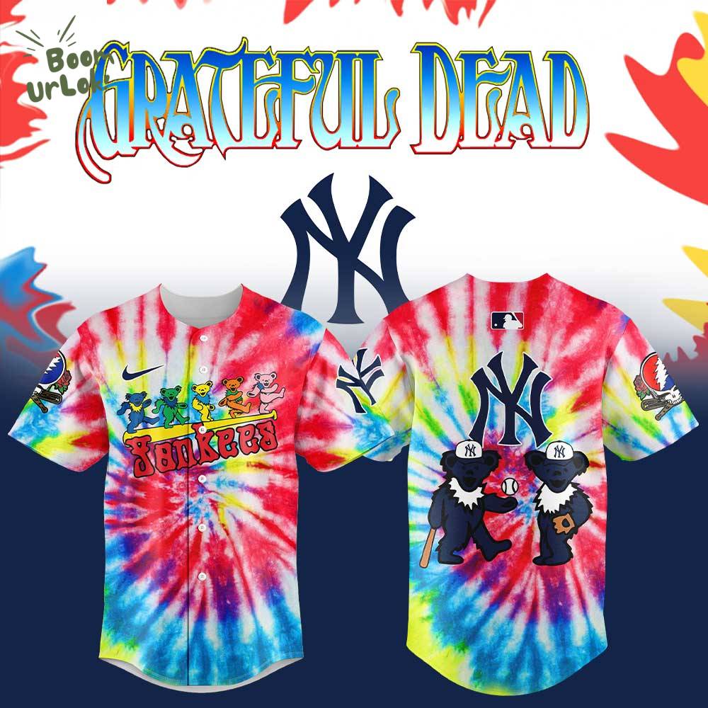 New York Yankees x Grateful Dead New Baseball Jersey New York Yankees x Grateful Dead New Baseball Jersey