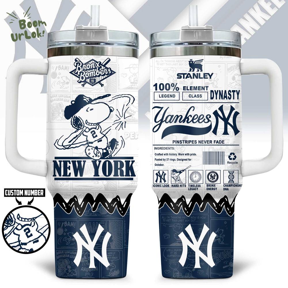 New York Yankees x Snoopy Stanley Tumbler 40oz New York Yankees x Snoopy Stanley Tumbler 40oz