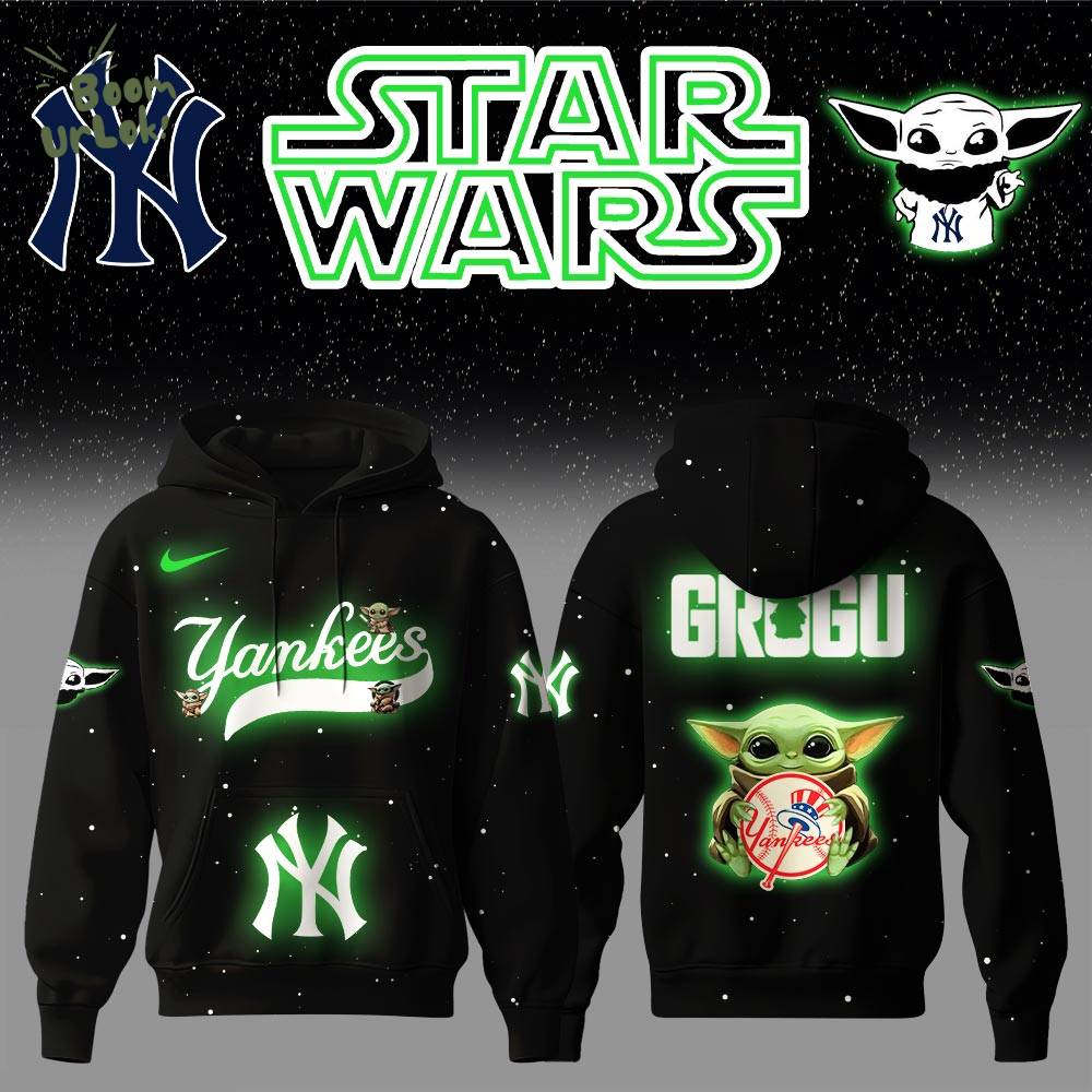 New York Yankees x Stars Wars Baby Yoda Game Night Hoodie Editions Limited New York Yankees x Stars Wars Baby Yoda Game Night Hoodie Editions Limited