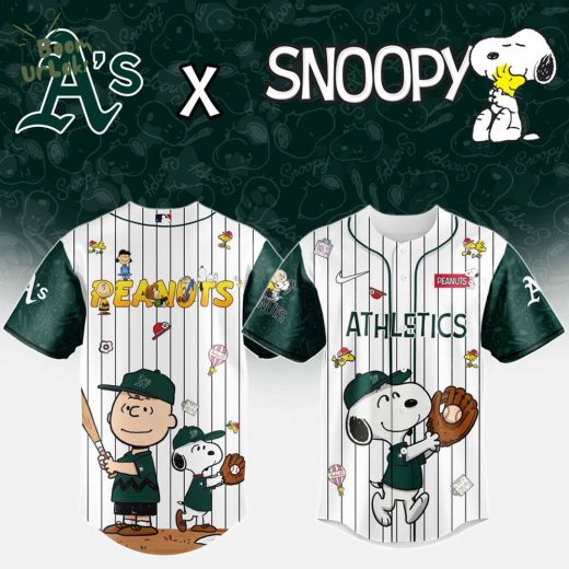 Oakland Athletics MLB “75th Anniversary of Peanuts” Snoopy Special Edition Jersey 2025
