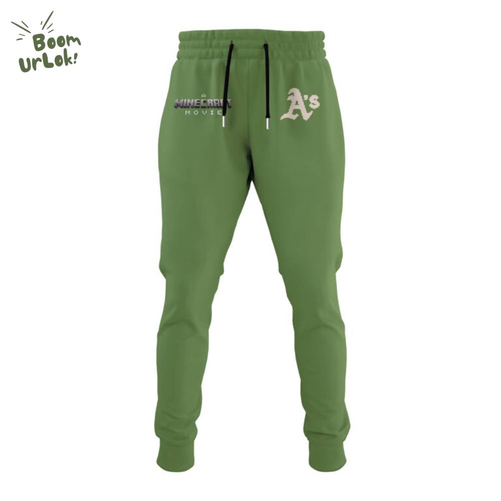 Oakland Athletics MLB x A MINECRAFT MOVIE Night Hoodie Editions Limited Oakland Athletics MLB x A MINECRAFT MOVIE Night Hoodie Editions Limited