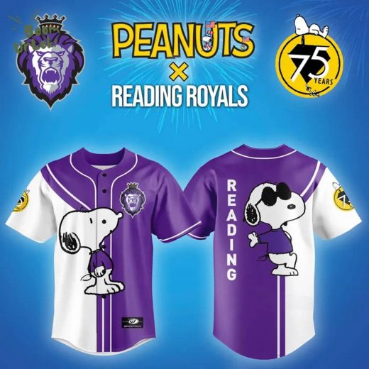 Peanuts x Reading Royals 75th Anniversary Snoopy Baseball Jersey