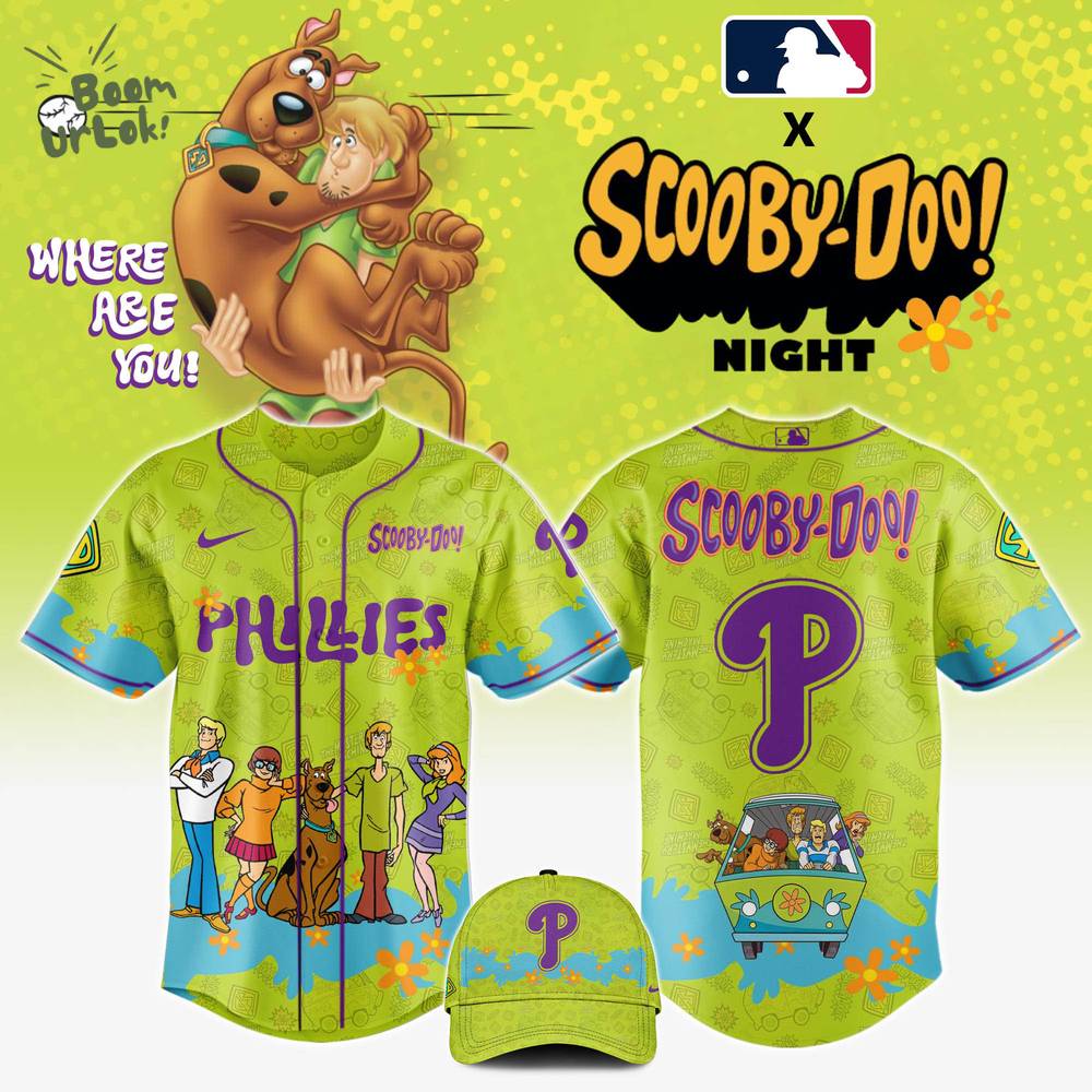 Philadelphia Phillies MLB x Scooby Doo Baseball Jersey Editions Limited Philadelphia Phillies MLB x Scooby Doo Baseball Jersey Editions Limited