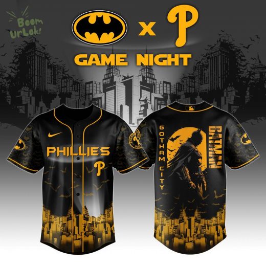 Philadelphia Phillies x DC Batman Game Night Special Edition Baseball Jersey