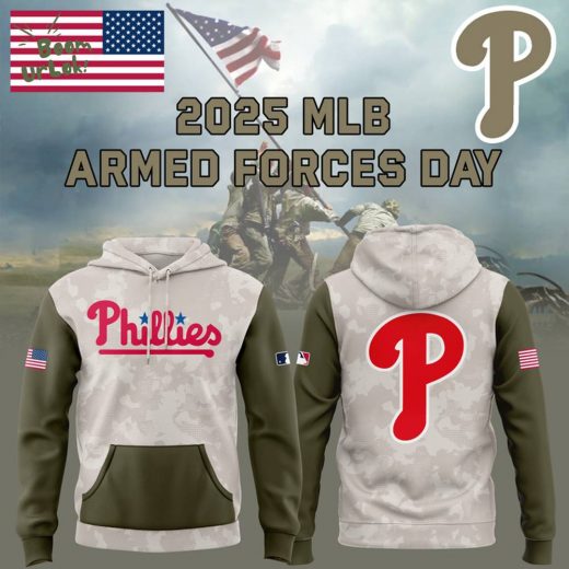 Philadelphia phillies 2025 MLB ARMED FORCES DAY Hoodie