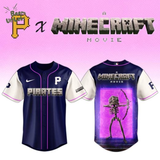 Pittsburgh Pirates MLB x SKELETON A MINECRAFT MOVIE Night Jersey Editions Limited