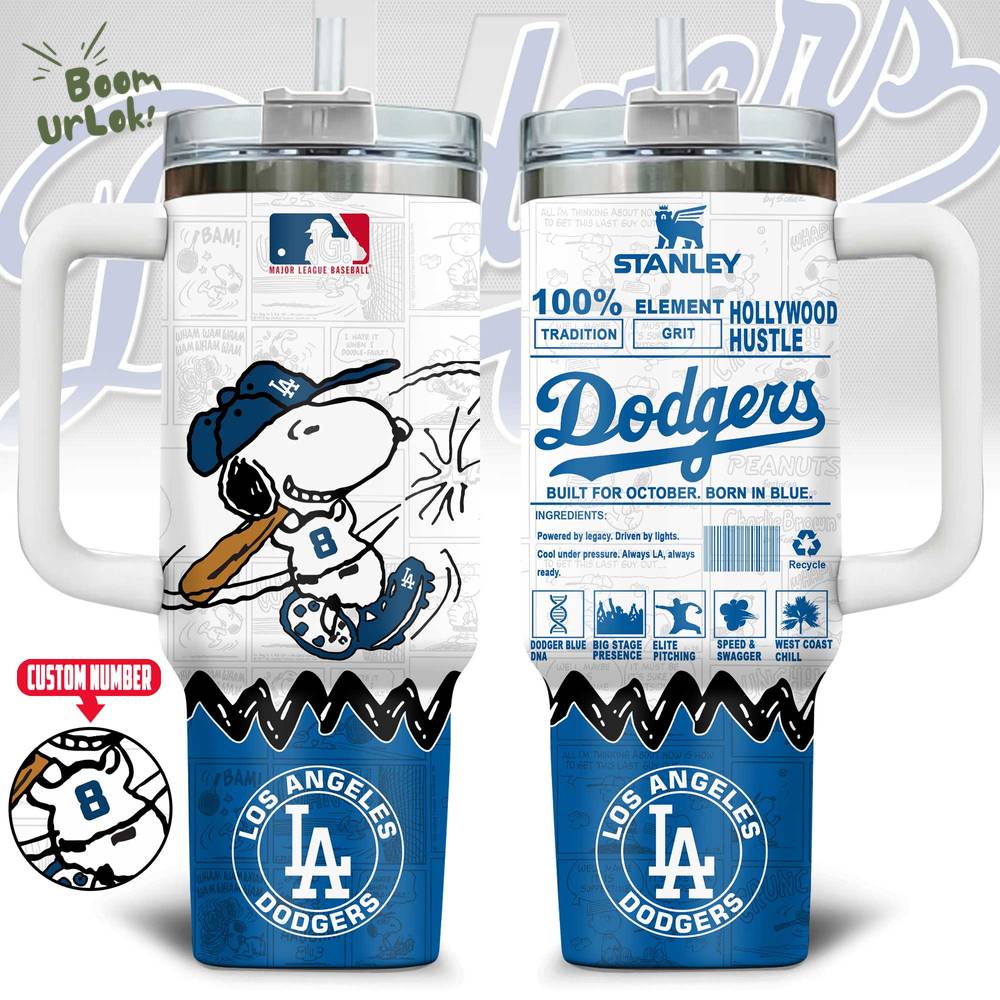 Premium Los Angeles Dodgers x Snoopy Stanley Tumbler 40oz Premium Los Angeles Dodgers x Snoopy Stanley Tumbler 40oz