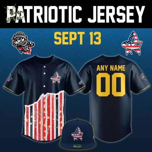 Rocket City Trash Pandas x 2025 Patriotic Night Baseball Jersey