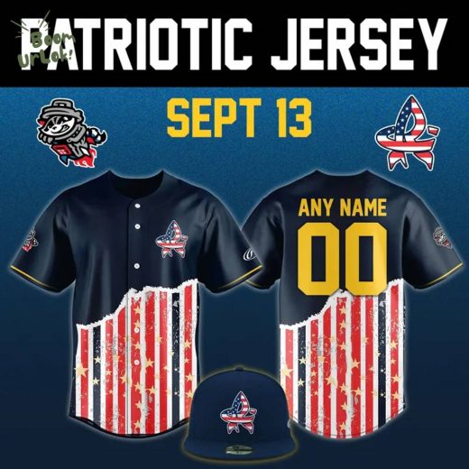 Rocket City Trash Pandas x 2025 Patriotic Night Personlized Baseball Jersey