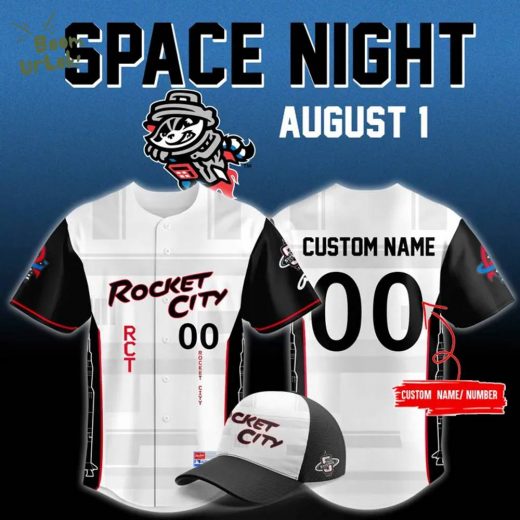 Rocket City Trash Pandas x 2025 Space Night Personlized Baseball Jersey
