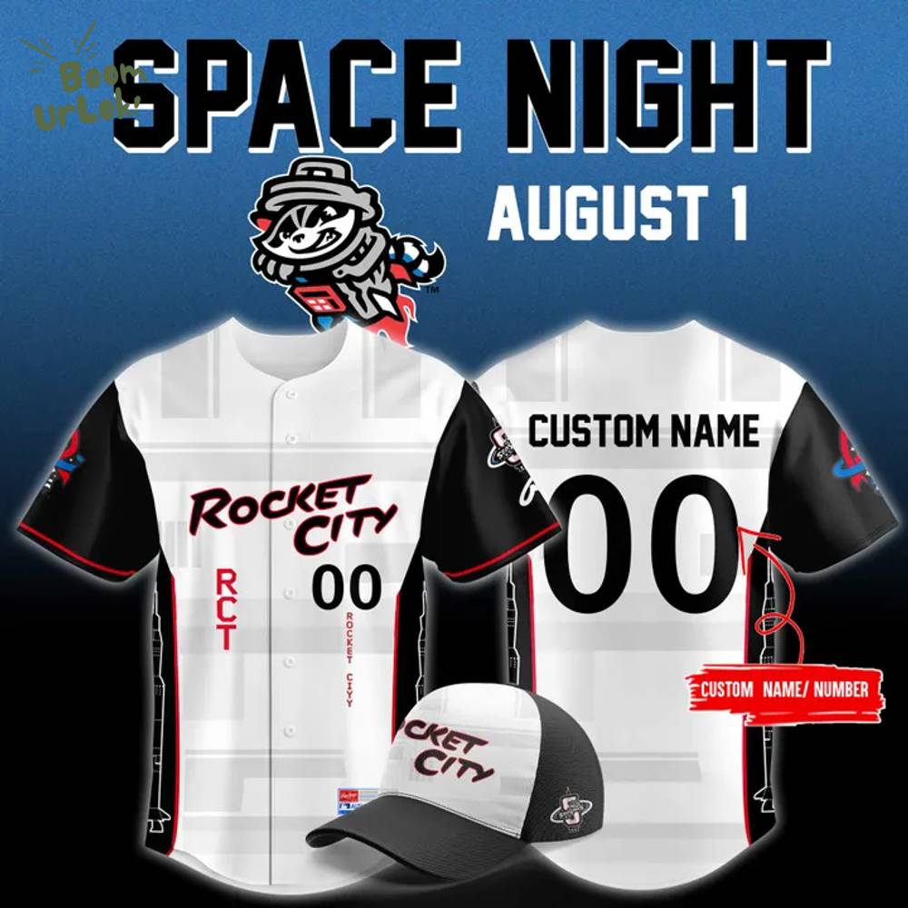 Rocket City Trash Pandas x 2025 Space Night Personlized Baseball Jersey Rocket City Trash Pandas x 2025 Space Night Personlized Baseball Jersey