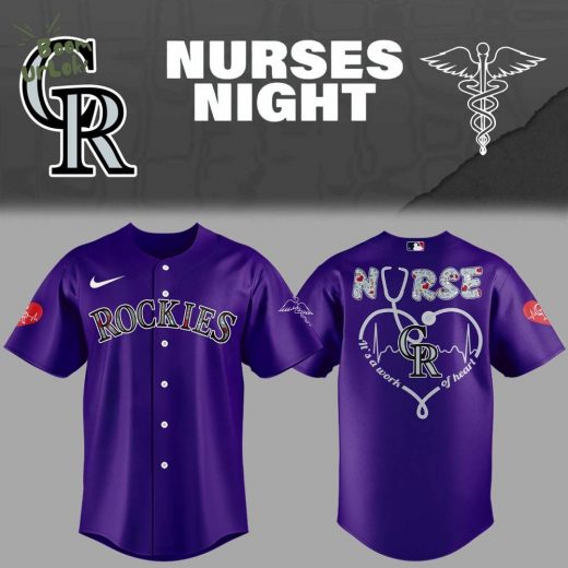 Rockies Baseball NURSES NIGHT Blue Jersey