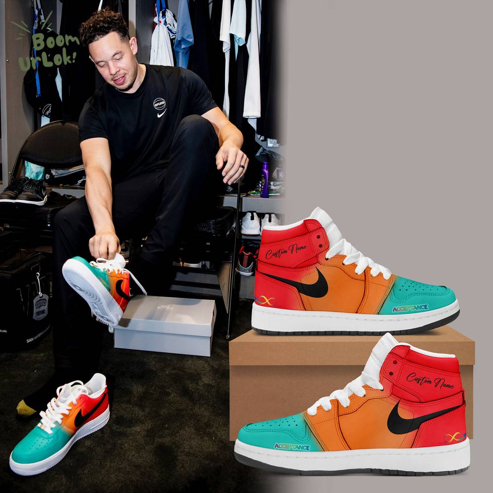San Antonio Spurs Autism Acceptance Month Sneaker AJ 1 Shoes San Antonio Spurs Autism Acceptance Month Sneaker AJ 1 Shoes