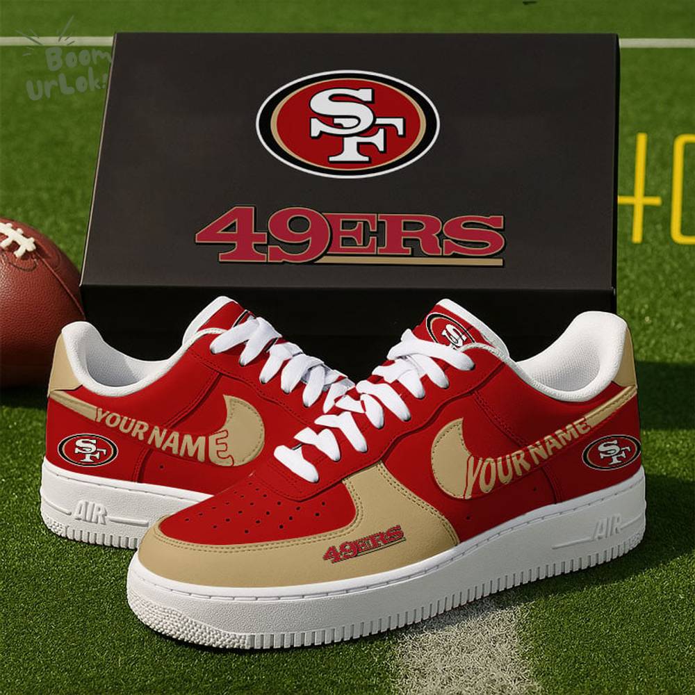 San Francisco 49ers Special New AForce1 Sneakers Shoes Personalized Any Name Perfect Gift For Fans San Francisco 49ers Special New AForce1 Sneakers Shoes Personalized Any Name Perfect Gift For Fans