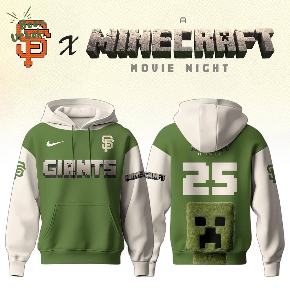 San Francisco Giants MLB x A MINECRAFT MOVIE Night Hoodie Editions Limited San Francisco Giants MLB x A MINECRAFT MOVIE Night Hoodie Editions Limited