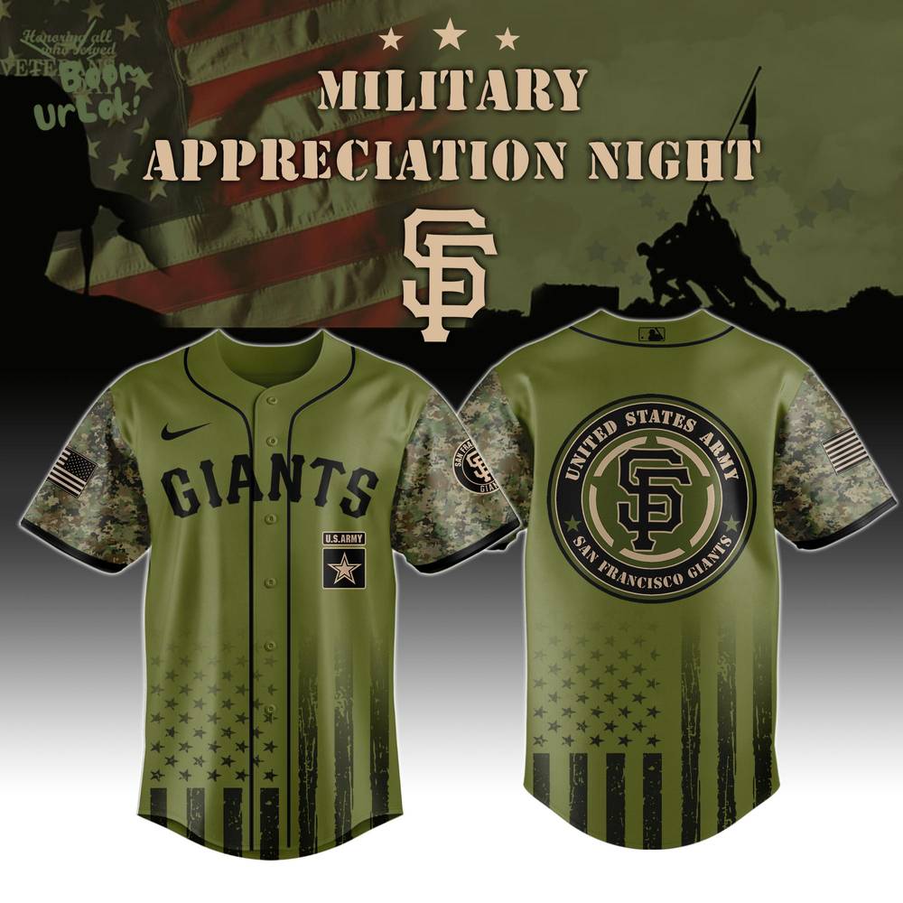 San Francisco Giants MLB x Military Appreciation Night Jersey Editions Limited 2025 San Francisco Giants MLB x Military Appreciation Night Jersey Editions Limited 2025