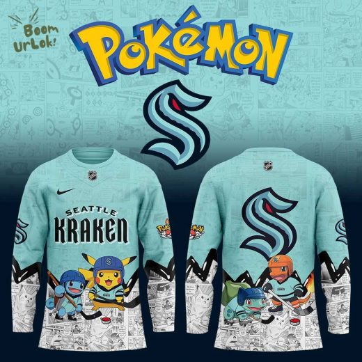 Seattle Kraken x Pokémon New Hockey Jersey