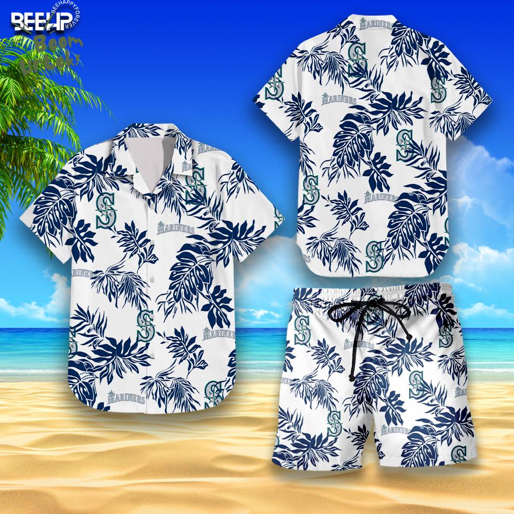 Seattle Mariners Hawaiian Shirt & Shorts Set Seattle Mariners Hawaiian Shirt & Shorts Set