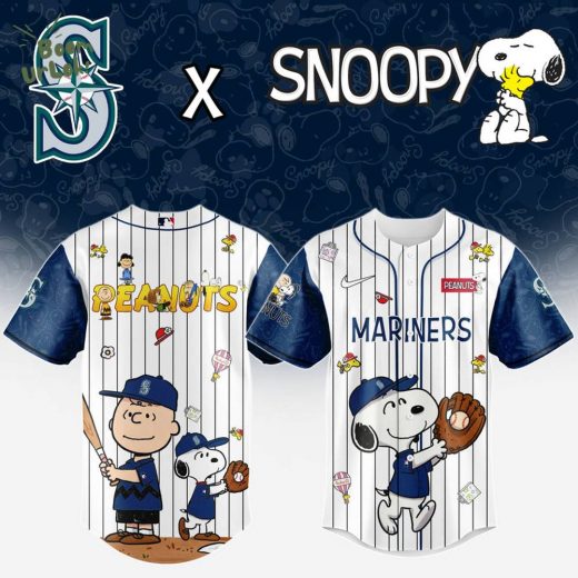 Seattle Mariners MLB “75th Anniversary of Peanuts” Snoopy Special Edition Jersey 2025