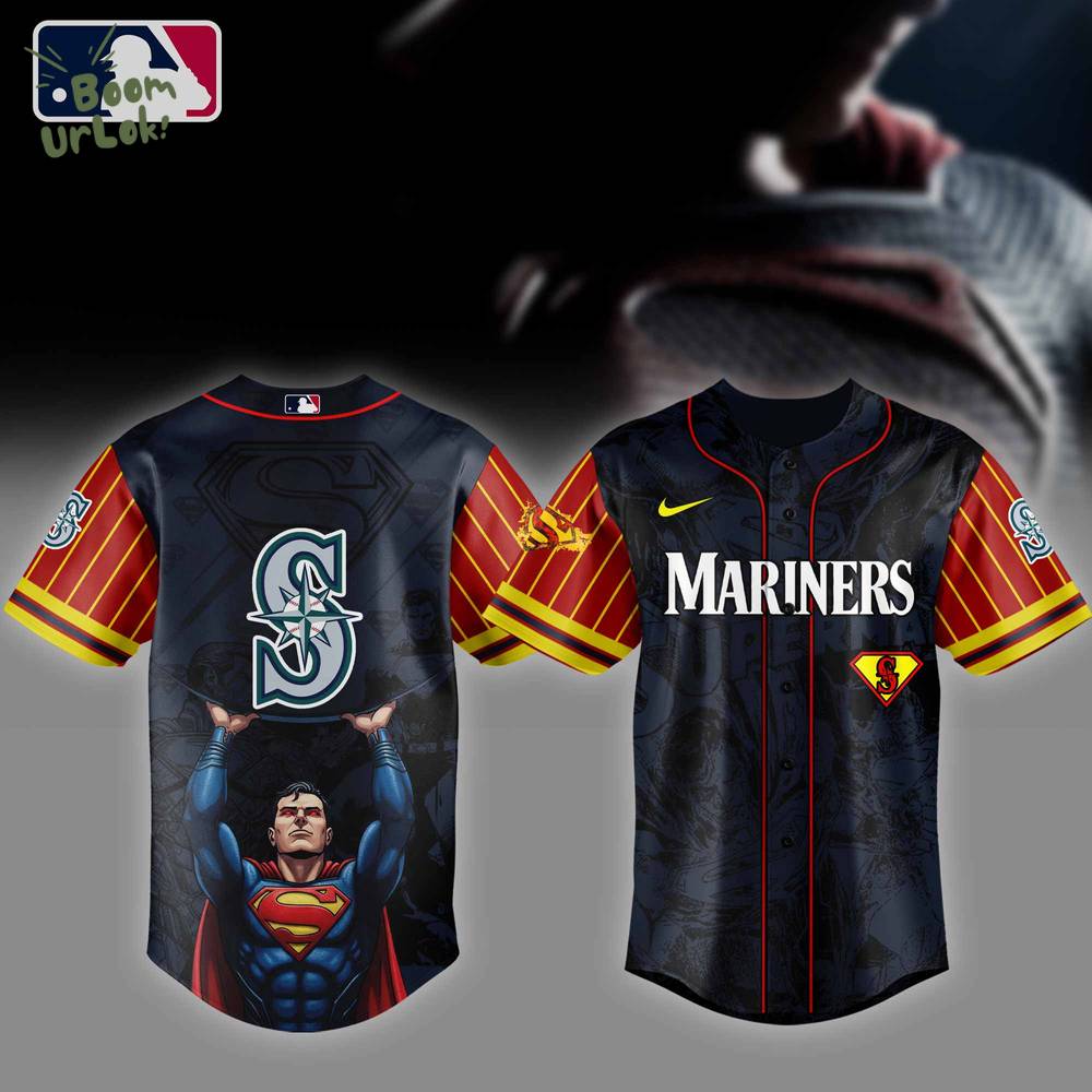 Seattle Mariners MLB x Superman Baseball Jersey Editions Limited 2025 Seattle Mariners MLB x Superman Baseball Jersey Editions Limited 2025