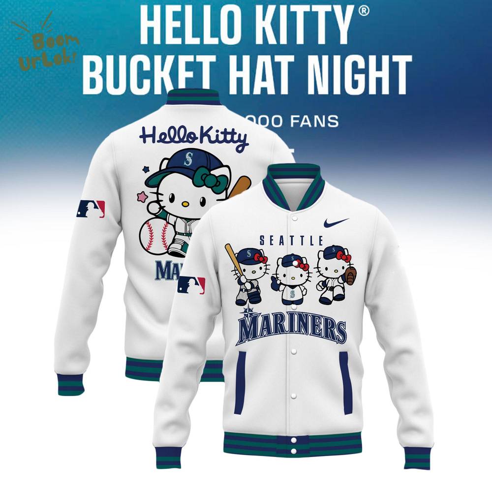 Seattle Mariners x Hello Kitty New Season Collection Jacket 2025 Seattle Mariners x Hello Kitty New Season Collection Jacket 2025