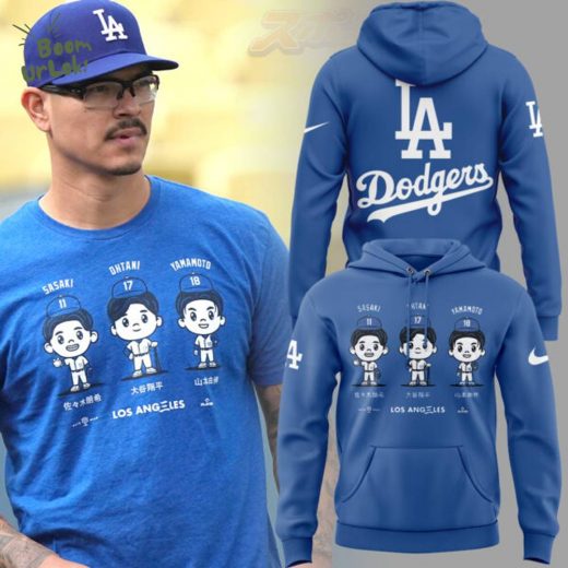 Shohei Ohtani Yoshinobu Yamamoto And Roki Sasaki Los Angeles Dodgers Hoodie