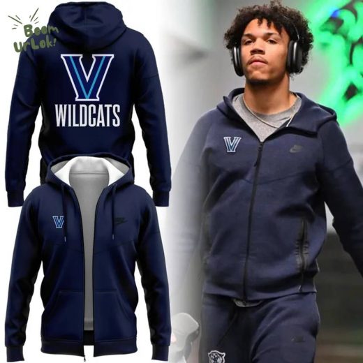 Special New Villanova Wildcats Uniform Zip Hoodie