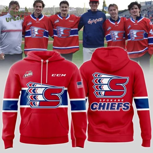 Spokane Chiefs 2024 Pullover Hoodie – Red