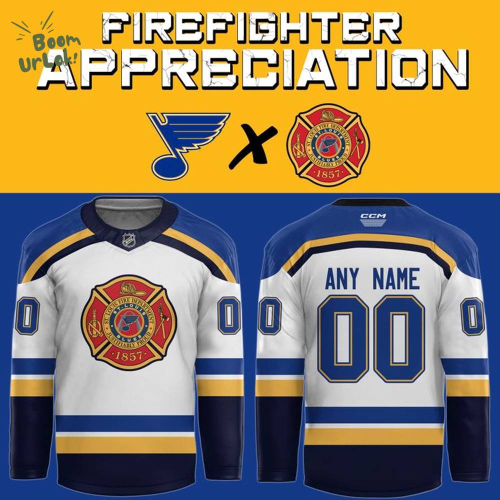 St. Louis Blues 2025 Fire Department Hockey Jersey St. Louis Blues 2025 Fire Department Hockey Jersey