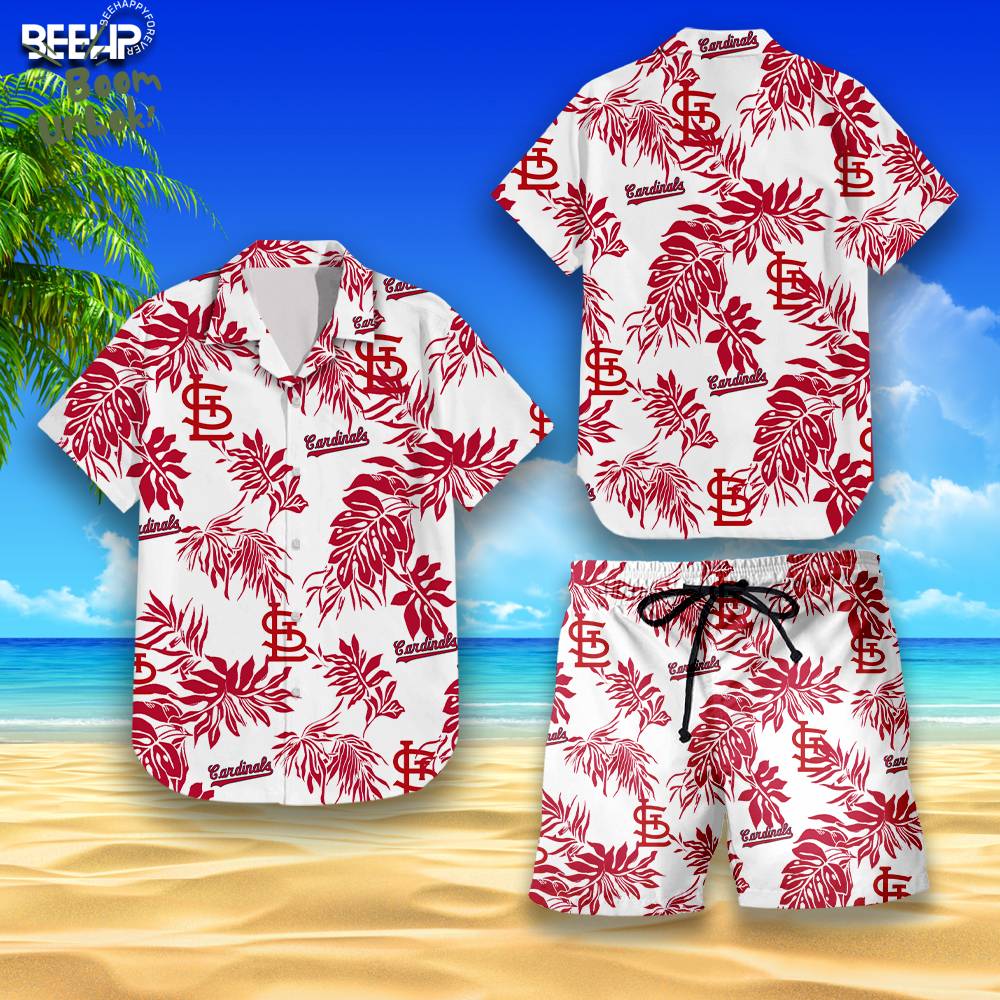 St. Louis Cardinals Hawaiian Shirt & Shorts Set St. Louis Cardinals Hawaiian Shirt & Shorts Set