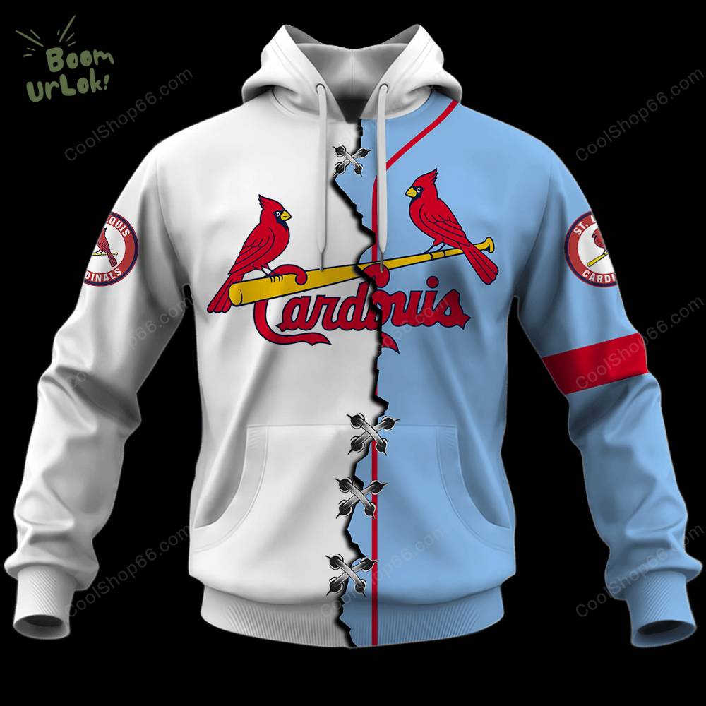St. Louis Cardinals MLB Mix Style Hoodie St. Louis Cardinals MLB Mix Style Hoodie