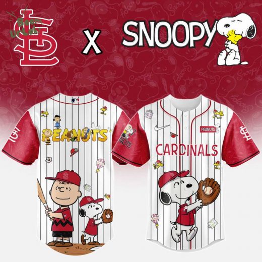 St.Louis Cardinals MLB “75th Anniversary of Peanuts” Snoopy Special Edition Jersey 2025