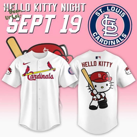 St.Louis Cardinals MLB x Hello Kitty Baseball Jersey – White