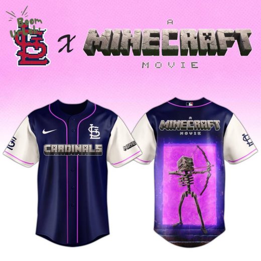 St.Louis Cardinals MLB x SKELETON A MINECRAFT MOVIE Night Jersey Editions Limited