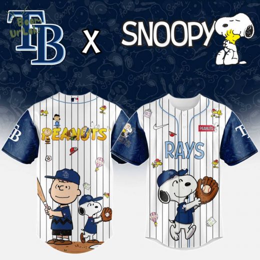 Tampa Bay Rays MLB “75th Anniversary of Peanuts” Snoopy Special Edition Jersey 2025
