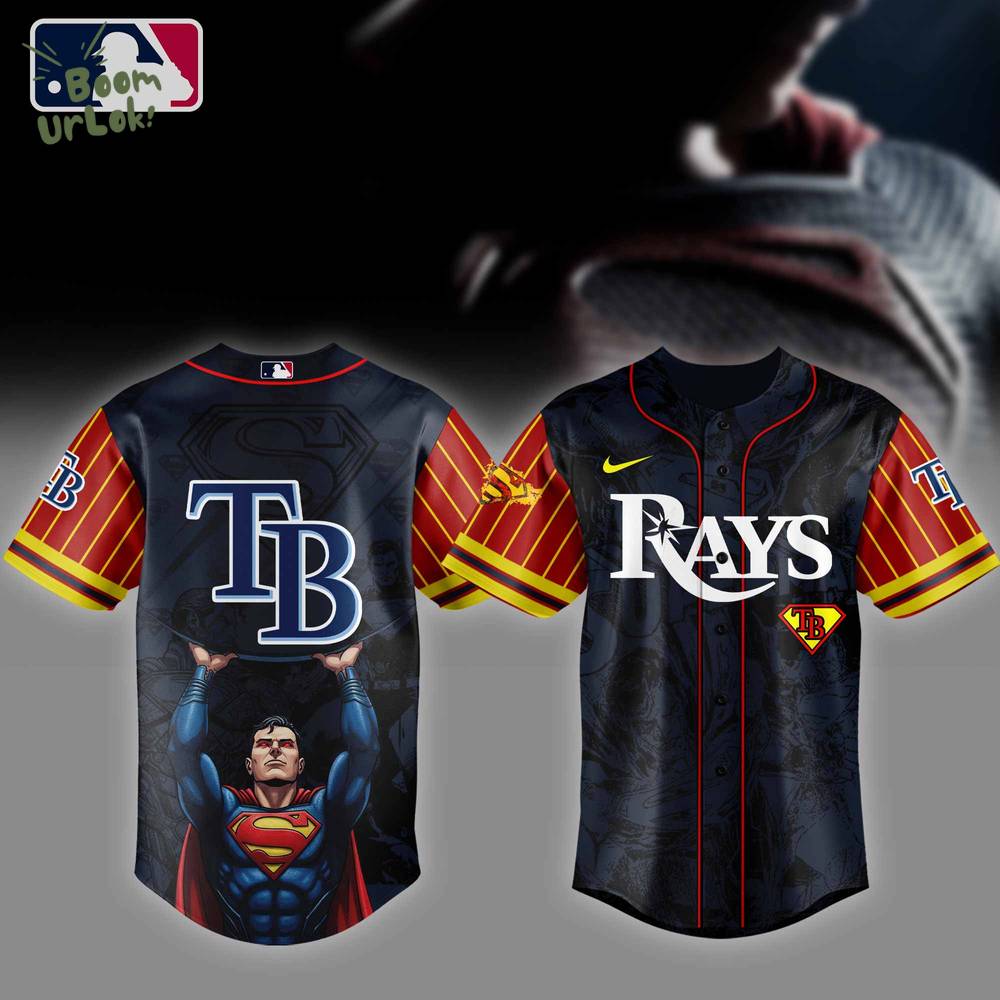 Tampa Bay Rays MLB x Superman Baseball Jersey Editions Limited 2025 Tampa Bay Rays MLB x Superman Baseball Jersey Editions Limited 2025