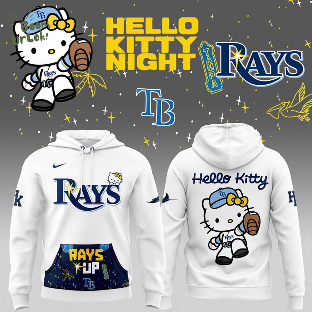 Tampa Bay Rays x Hello Kitty White Hoodie 2025 Tampa Bay Rays x Hello Kitty White Hoodie 2025