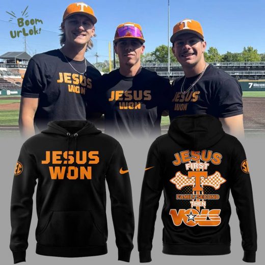 Tennessee Baseball JESUS WON “Jesus First Family Second Then Vols” Hoodie