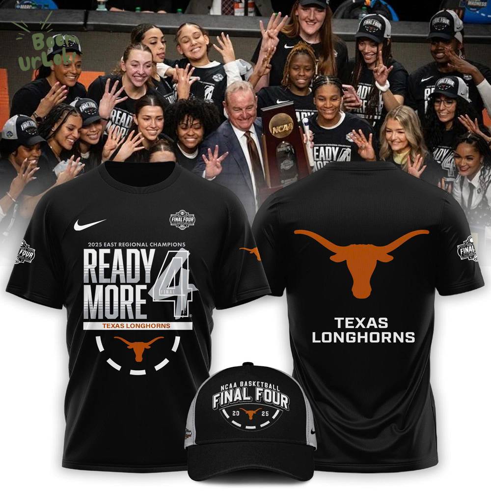 Texas Longhorns 2025 NCAA Women’s Basketball Tournament March Madness Final Four Regional Champions Locker Room Shirt Texas Longhorns 2025 NCAA Women’s Basketball Tournament March Madness Final Four Regional Champions Locker Room Shirt